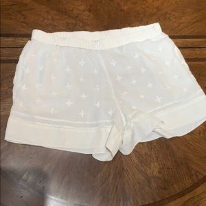 Elevenses white lounge shorts size L